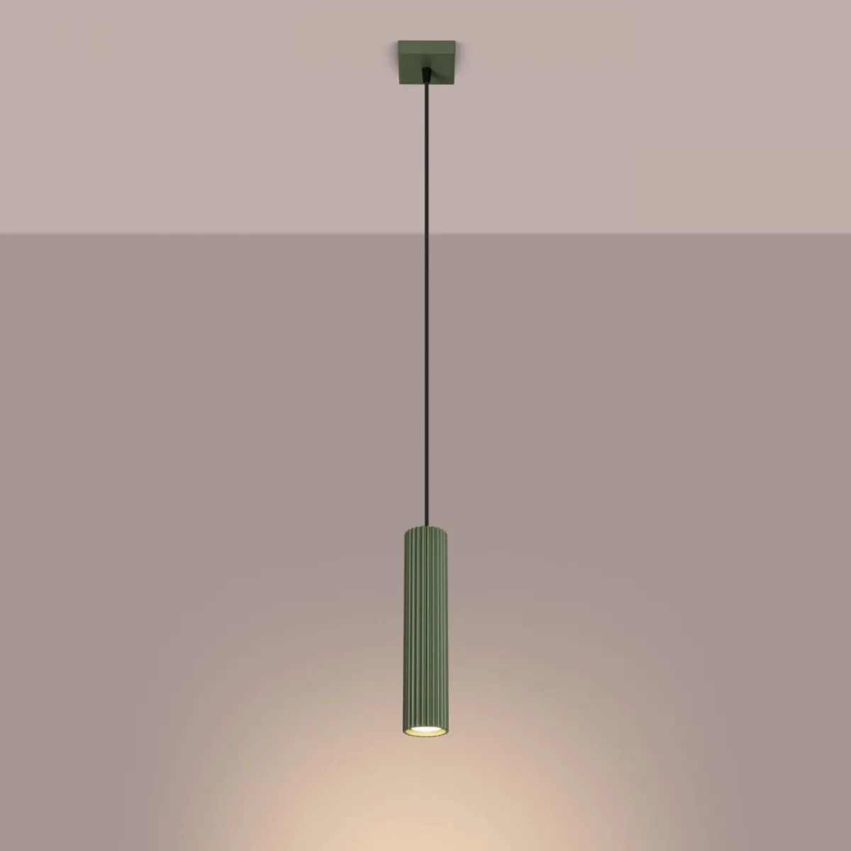 New MyMobel Sollux Lámpara colgante KARBON 1 verde oliva N/A