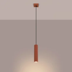 Hot MyMobel Sollux Lámpara colgante KARBON 1 rojo ocre N/A