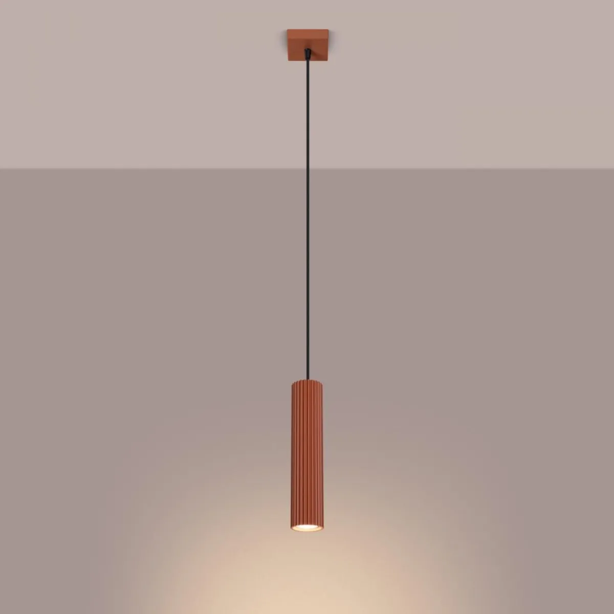 Hot MyMobel Sollux Lámpara colgante KARBON 1 rojo ocre N/A