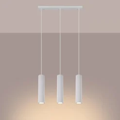 Fashion MyMobel Sollux Lámpara colgante KARBON 3L blanca N/A