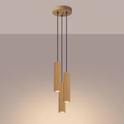 Hot MyMobel Sollux Lámpara colgante KARBON 3P oro N/A