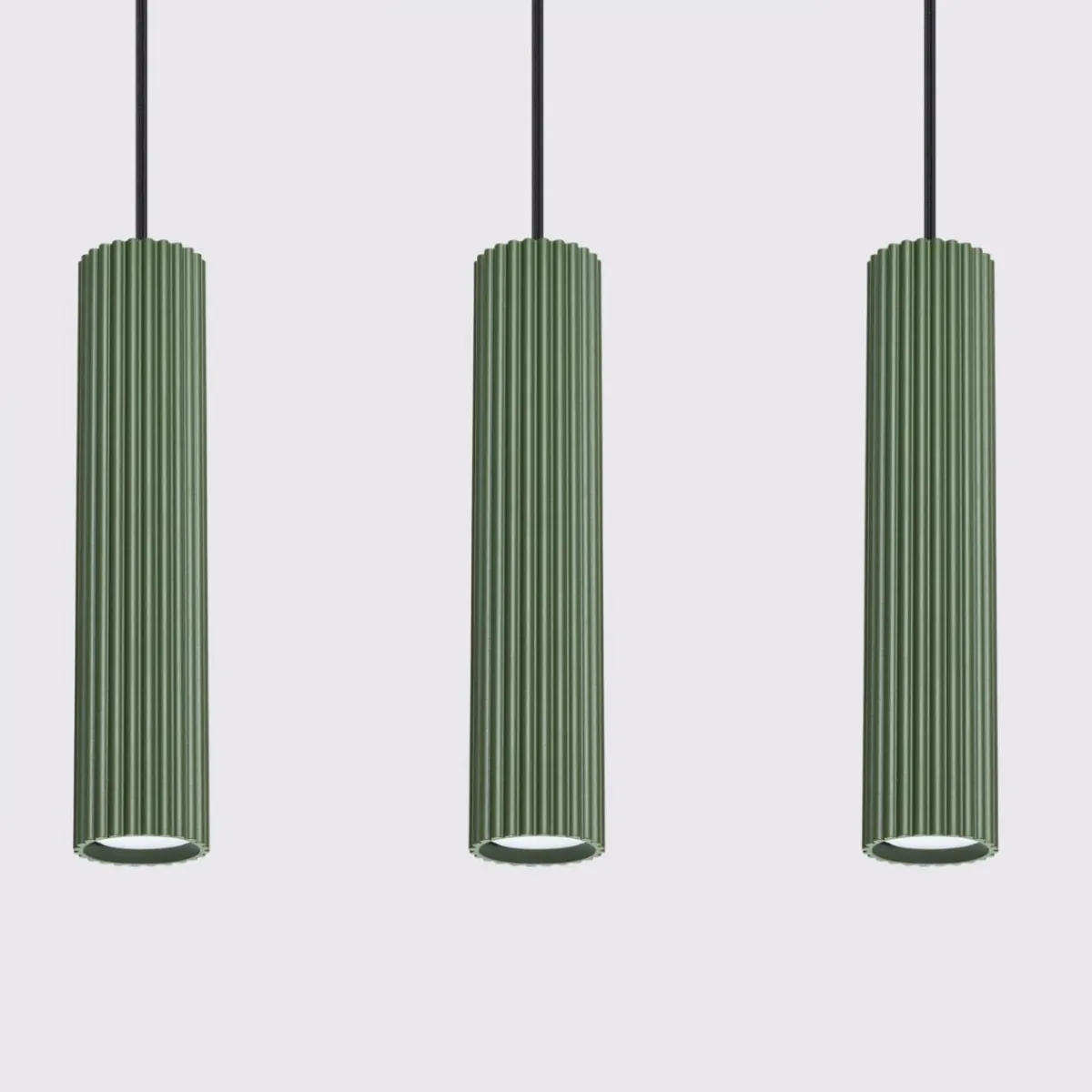 Best MyMobel Sollux Lámpara colgante KARBON 3L verde oliva N/A