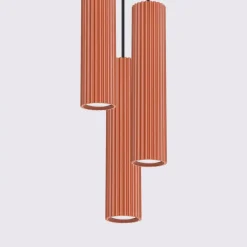 Fashion MyMobel Sollux Lámpara colgante KARBON 3P rojo ocre N/A