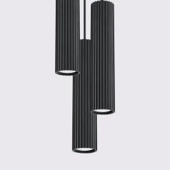 New MyMobel Sollux Lámpara colgante KARBON 3P negra N/A
