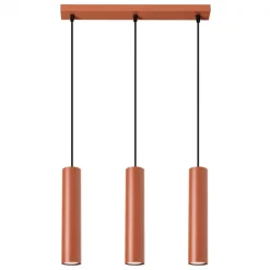 Clearance MyMobel Sollux Lámpara colgante LAGOS 3L rojo ocre N/A