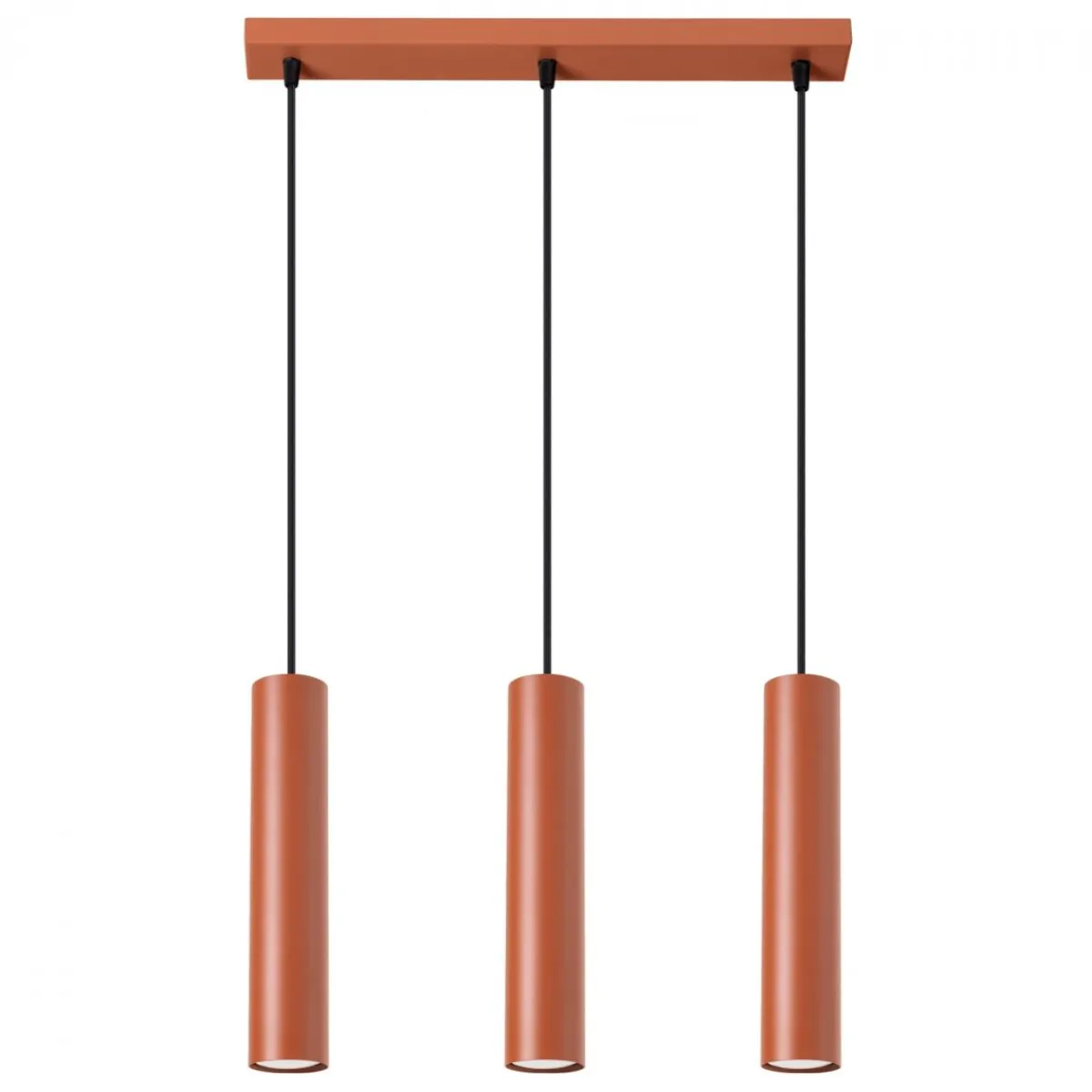 Clearance MyMobel Sollux Lámpara colgante LAGOS 3L rojo ocre N/A
