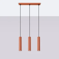 Clearance MyMobel Sollux Lámpara colgante LAGOS 3L rojo ocre N/A