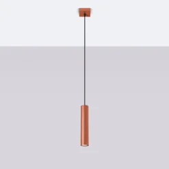 Best MyMobel Sollux Lámpara colgante LAGOS 1 rojo ocre N/A