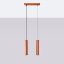 Hot MyMobel Sollux Lámpara colgante LAGOS 2 rojo ocre N/A