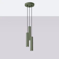 Sale MyMobel Sollux Lámpara colgante LAGOS 3P verde oliva N/A