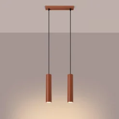 Hot MyMobel Sollux Lámpara colgante LAGOS 2 rojo ocre N/A