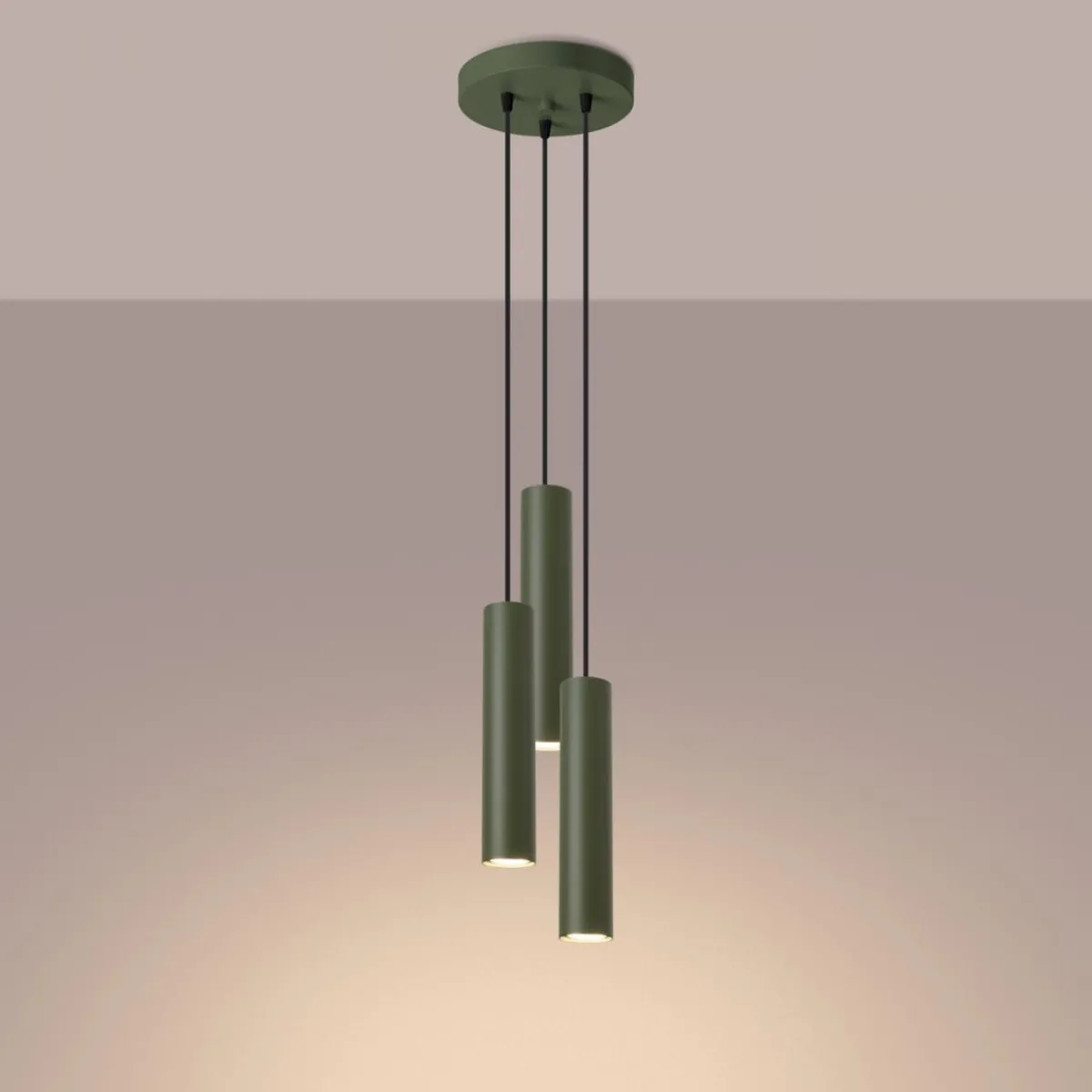 Sale MyMobel Sollux Lámpara colgante LAGOS 3P verde oliva N/A