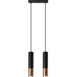 Discount MyMobel Sollux Lámpara colgante LOOPEZ 2 negro/cobre