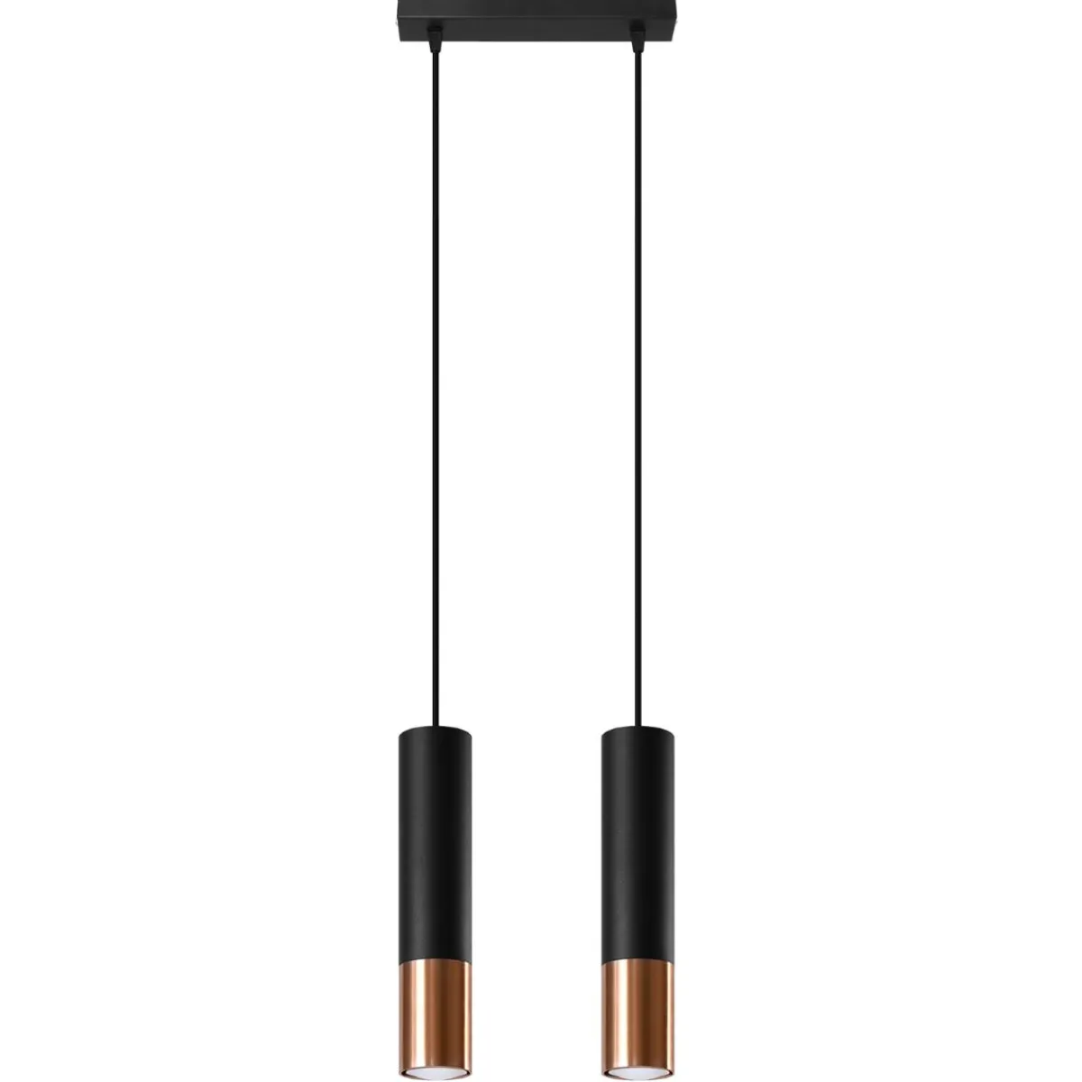 Discount MyMobel Sollux Lámpara colgante LOOPEZ 2 negro/cobre