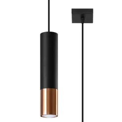 New MyMobel Sollux Lámpara colgante LOOPEZ 1 negro/cobre
