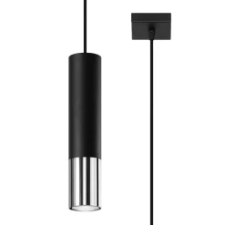 Outlet MyMobel Sollux Lámpara colgante LOOPEZ 1 negro/cromo