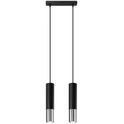 Fashion MyMobel Sollux Lámpara colgante LOOPEZ 2 negro/cromo