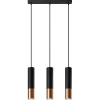 Hot MyMobel Sollux Lámpara colgante LOOPEZ 3L negro/cobre