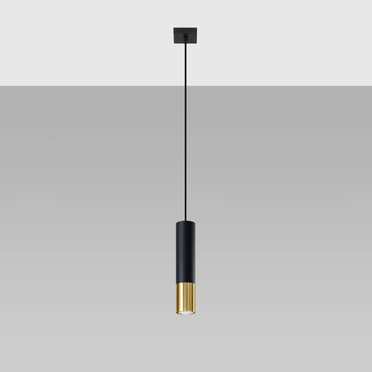 Clearance MyMobel Sollux Lámpara colgante LOOPEZ 1 negro/dorado