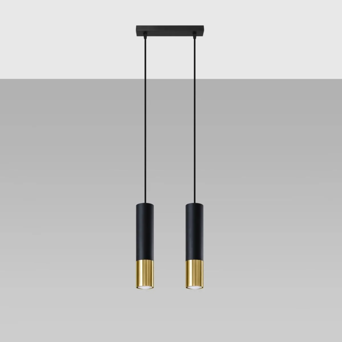 Sale MyMobel Sollux Lámpara colgante LOOPEZ 2 negro/dorado