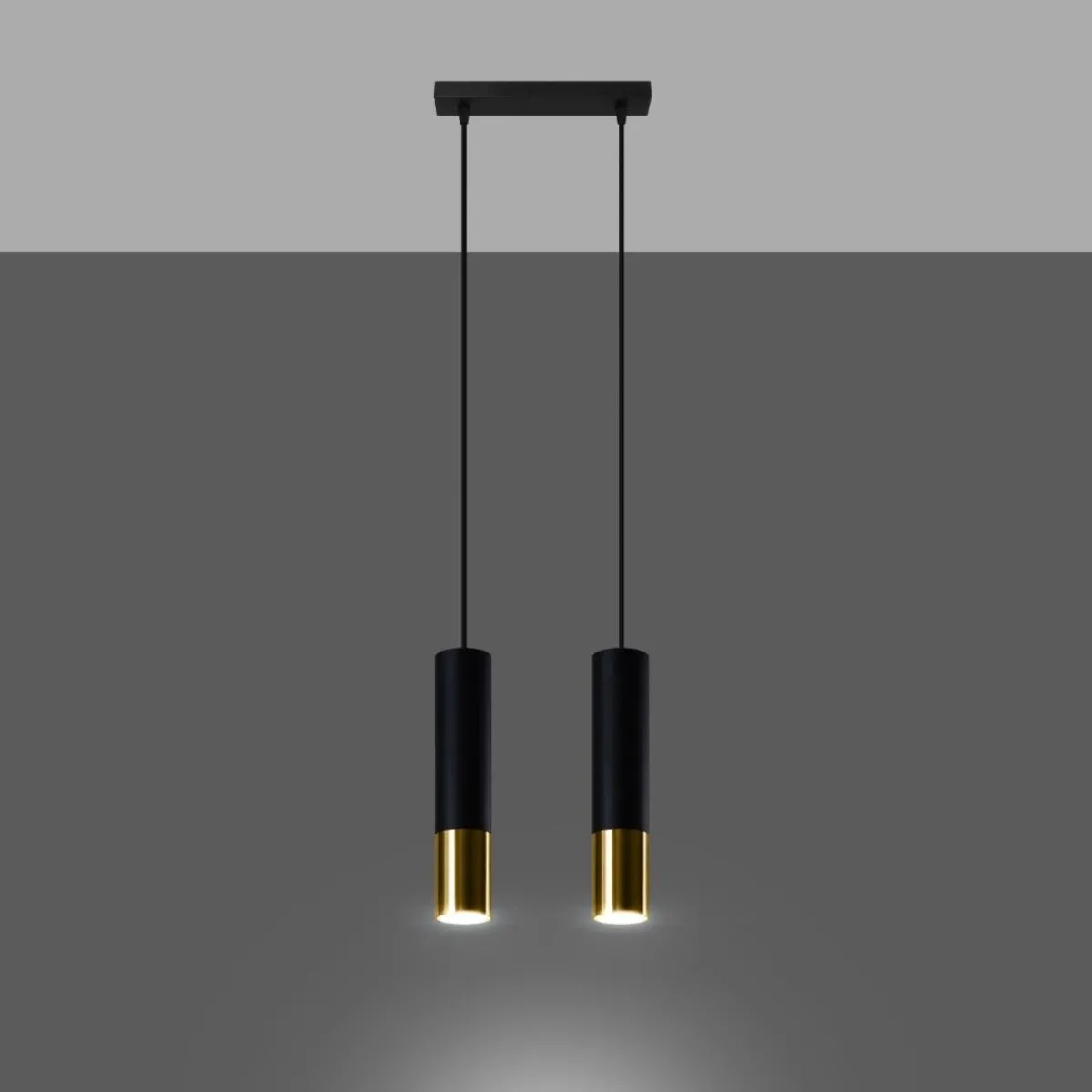 Sale MyMobel Sollux Lámpara colgante LOOPEZ 2 negro/dorado