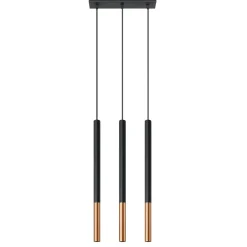 Online MyMobel Sollux Lámpara colgante MOZAICA 3L negro/cobre