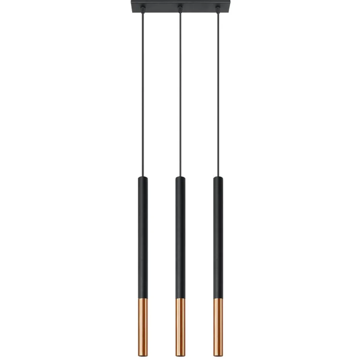 Online MyMobel Sollux Lámpara colgante MOZAICA 3L negro/cobre