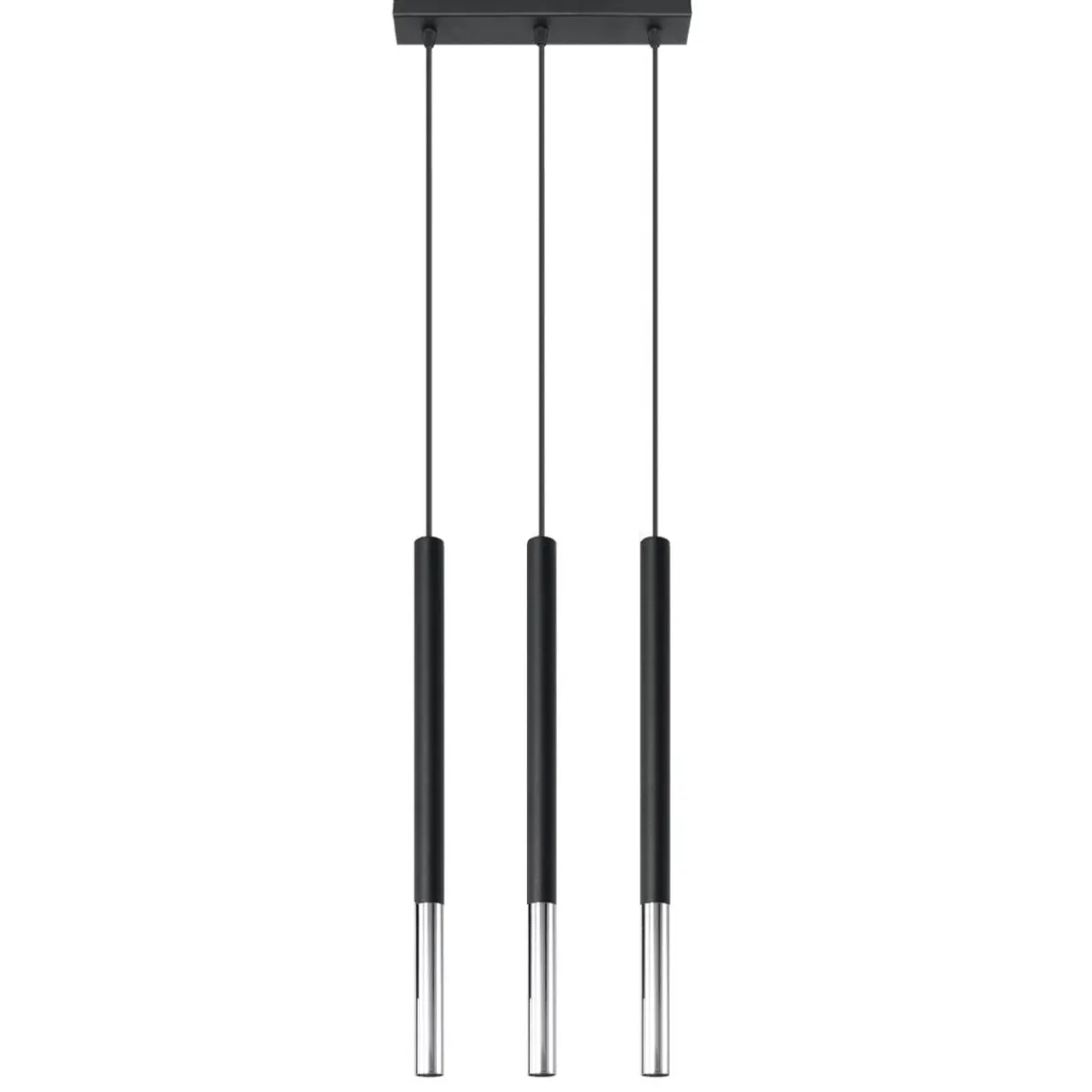 Clearance MyMobel Sollux Lámpara colgante MOZAICA 3L negro/cromo