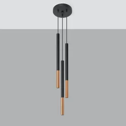 New MyMobel Sollux Lámpara colgante MOZAICA 3P negro/cobre
