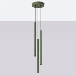Outlet MyMobel Sollux Lámpara colgante PASTELO 3P verde oliva N/A