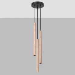 New MyMobel Sollux Lámpara colgante PASTELO 3P madera