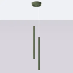 Fashion MyMobel Sollux Lámpara colgante PASTELO 2 verde oliva N/A