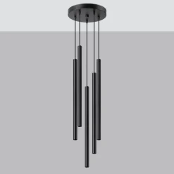 Online MyMobel Sollux Lámpara colgante PASTELO 5P negro