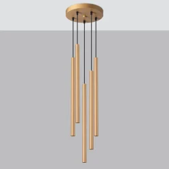 Fashion MyMobel Sollux Lámpara colgante PASTELO 5P oro