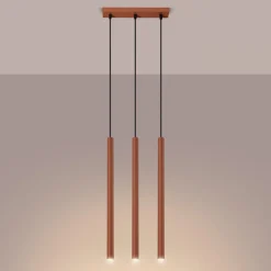Best MyMobel Sollux Lámpara colgante PASTELO 3 rojo ocre N/A