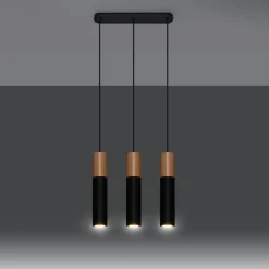 New MyMobel Sollux Lámpara colgante PABLO 3 negro