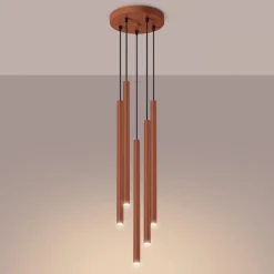 New MyMobel Sollux Lámpara colgante PASTELO 5P rojo ocre N/A