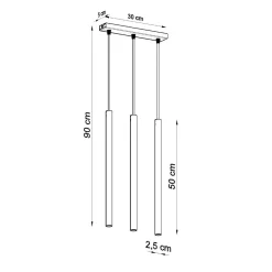 Clearance MyMobel Sollux Lámpara colgante PASTELO 3 negro