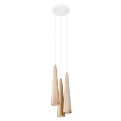 Clearance MyMobel Sollux Lámpara colgante SULA 3P madera natural