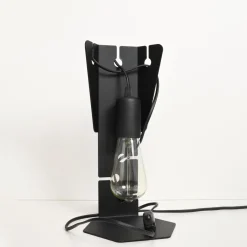 Hot MyMobel Sollux Lámpara de mesa ARBY negra
