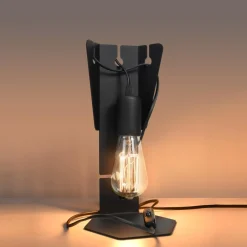 Hot MyMobel Sollux Lámpara de mesa ARBY negra