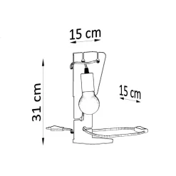 Sale MyMobel Sollux Lámpara de mesa ARBY blanca