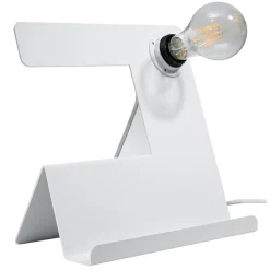 Fashion MyMobel Sollux Lámpara de mesa INCLINE blanca