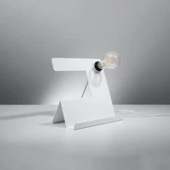 Fashion MyMobel Sollux Lámpara de mesa INCLINE blanca