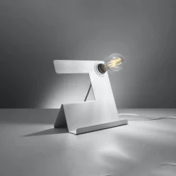 Fashion MyMobel Sollux Lámpara de mesa INCLINE blanca