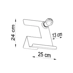 Fashion MyMobel Sollux Lámpara de mesa INCLINE blanca