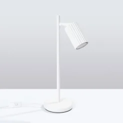Hot MyMobel Sollux Lámpara de mesa KARBON blanca N/A