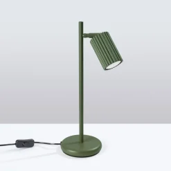 Fashion MyMobel Sollux Lámpara de mesa KARBON verde oliva N/A