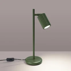 Fashion MyMobel Sollux Lámpara de mesa KARBON verde oliva N/A