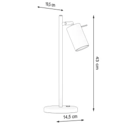 Clearance MyMobel Sollux Lámpara de mesa RING blanca